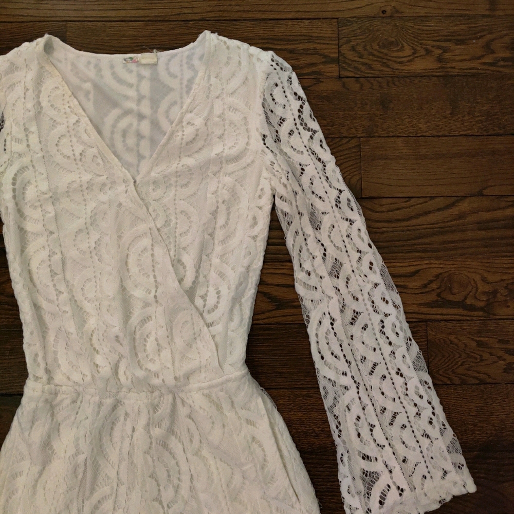 Beautiful White Lacey Romper